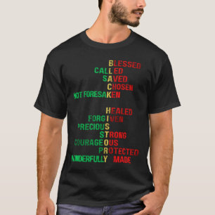 Camiseta Historia Negra Iglesia Melanina Hombres Niños Muje