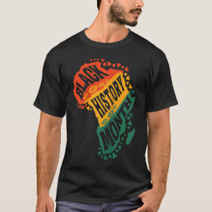 Camiseta Historia negra masculina para negro afroamericano