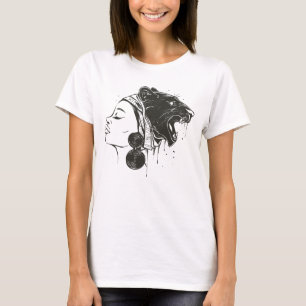 CAMISETA HISTORIA NEGRA MES LEÓN DE MUJERES AFRICANAS