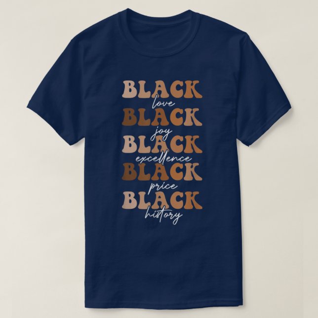 Camiseta Historia negra mujeres amor negro Melanin Groovy (Diseño del anverso)