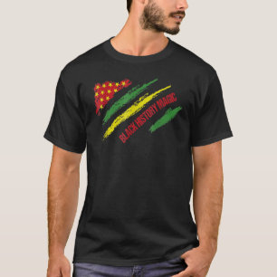 Camiseta Historia Negra Orgullo Mágico Bandera Americana Af