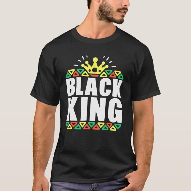 Camiseta Historia negra para hombres niños Rey negro africa (Anverso)