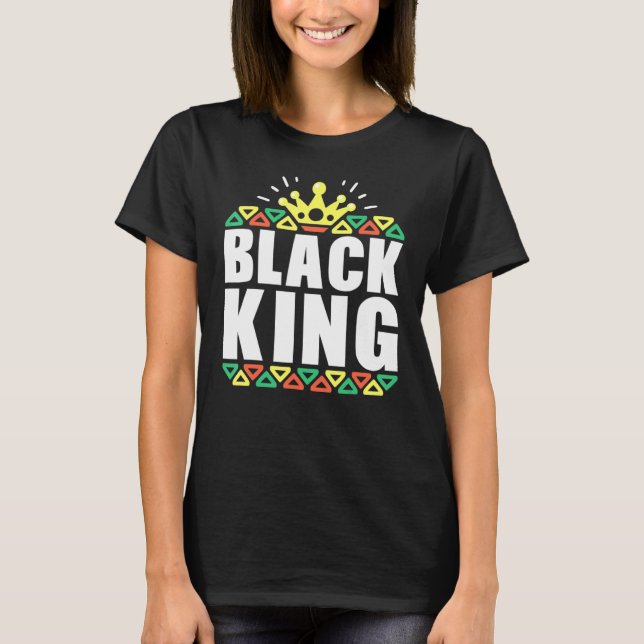 Camiseta Historia negra para hombres niños Rey negro africa (Anverso)