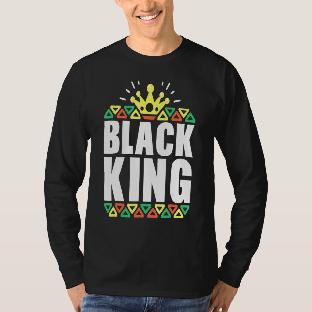 Camiseta Historia negra para hombres niños Rey negro africa (Anverso)