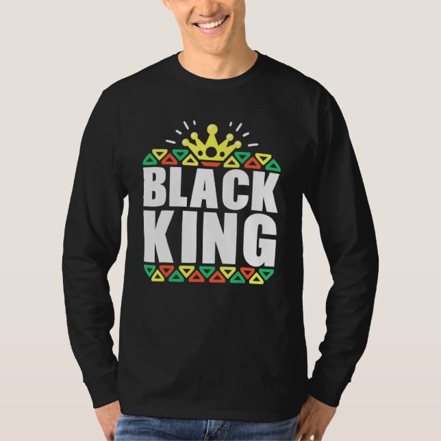 Camiseta Historia negra para hombres niños Rey negro africa (Anverso)