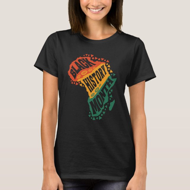 Camiseta Historia negra para la historia negra afroamerican (Anverso)