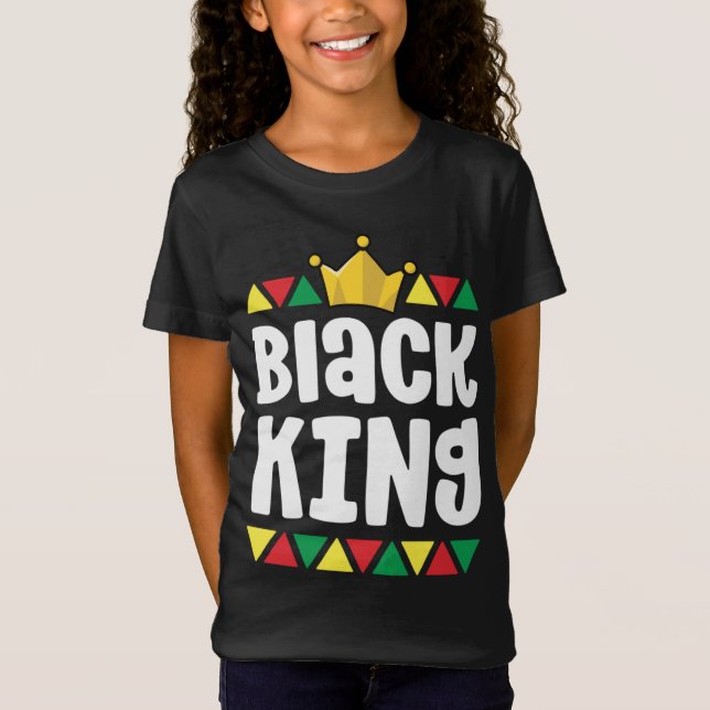 Camiseta Historia Negra Para Niños Negros Rey Africano Pri (Anverso)