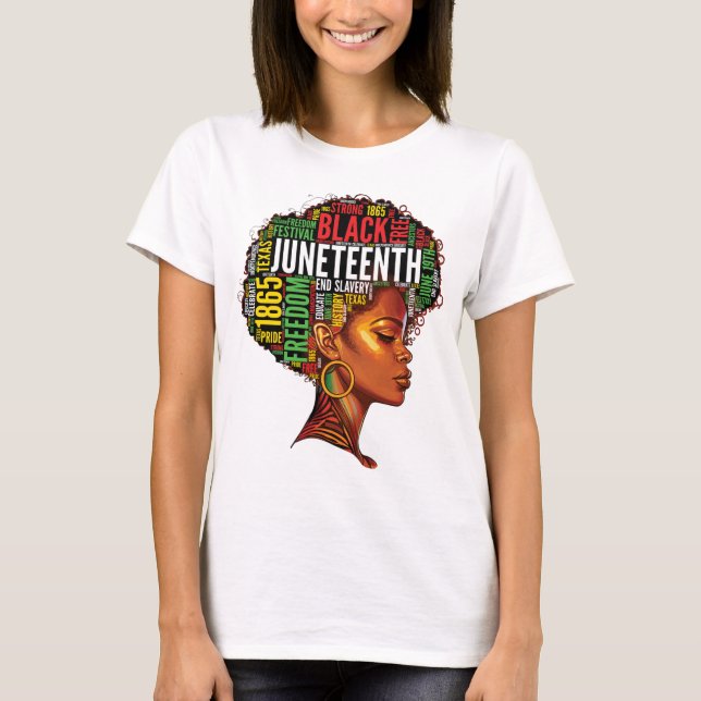 Camiseta Historia negra Reina africana Melanin Palabra Muje (Anverso)