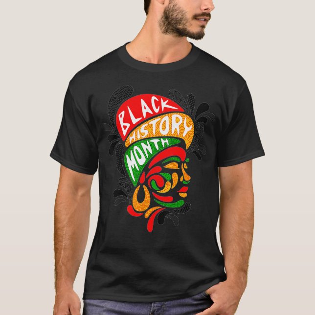Camiseta HISTORIA NEGRA REINA Melanin African American Hist (Anverso)