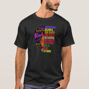 Camiseta Historia negra retro de las mujeres 19 de noviembr