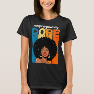 Camiseta Historia negra sin disculpas Afro Melanina Chica W