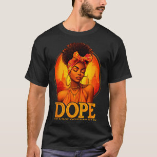 Camiseta Historia negra sin disculpas Chica Afro Melanina W