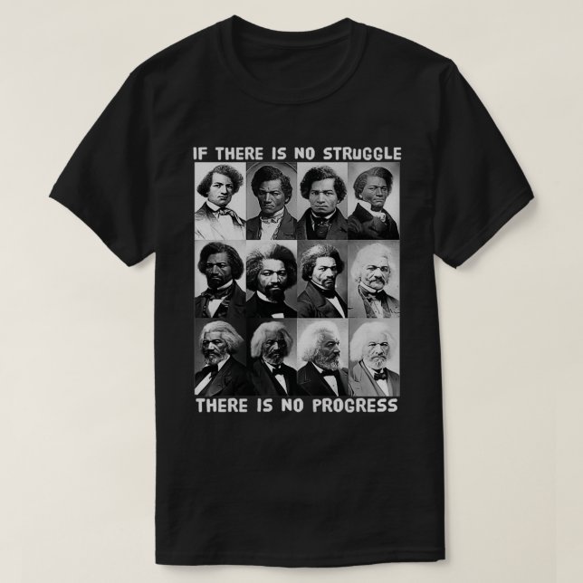 Camiseta Historia negra y progreso Frederick Dougla (Diseño del anverso)