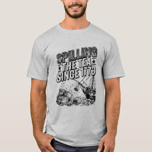 Camiseta Historia Patriótica Derramando El Té Desde 1773