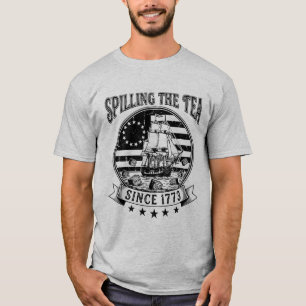 Camiseta Historia Patriótica Derramando El Té Desde 1773