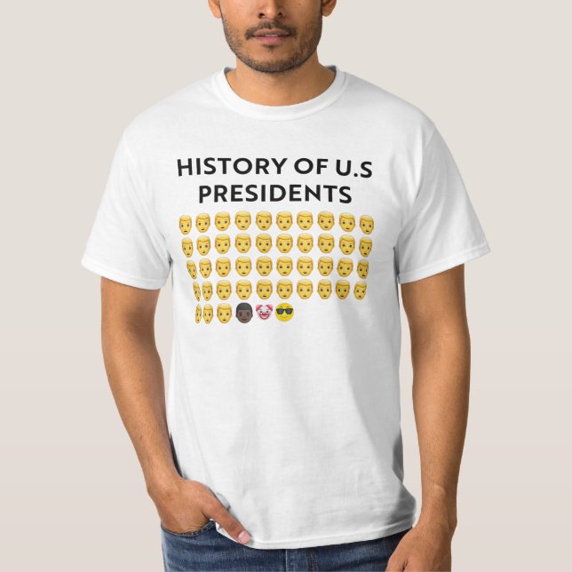 Camiseta Historia presidentes de los ee.uu. graciosos (Anverso)