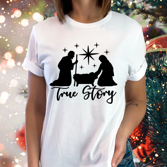 Camiseta Historia verdadera de la escena de la natividad (Subido por el creador)