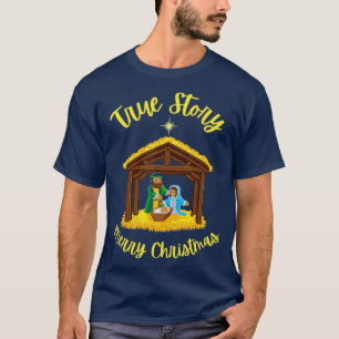 Camiseta Historia verdadera Feliz Navidad Natividad Jesús N