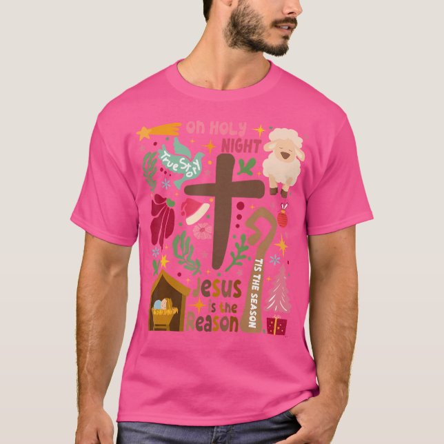 Camiseta Historia verdadera Jesús Navidad la escena de la n (Anverso)