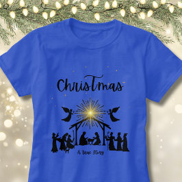 Camiseta Historia verdadera Navidades cristianos Natividad 