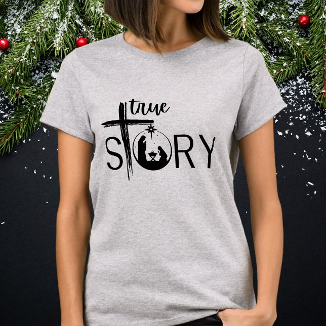 Camiseta Historia verdadera Navidades cristianos Natividad  (Subido por el creador)