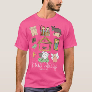 Camiseta Historia verdadera Navidades de la Natividad Niño