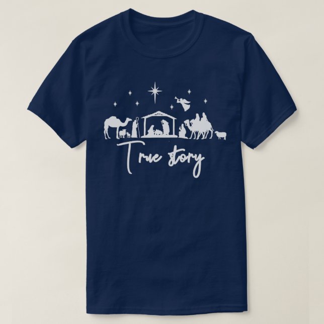 Camiseta Historia verdadera Navidades de la Natividad Niño  (Diseño del anverso)