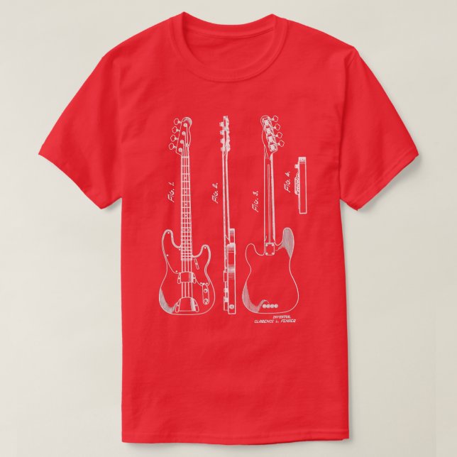 Camiseta Historiador de artista de música de guitarra bónic (Diseño del anverso)