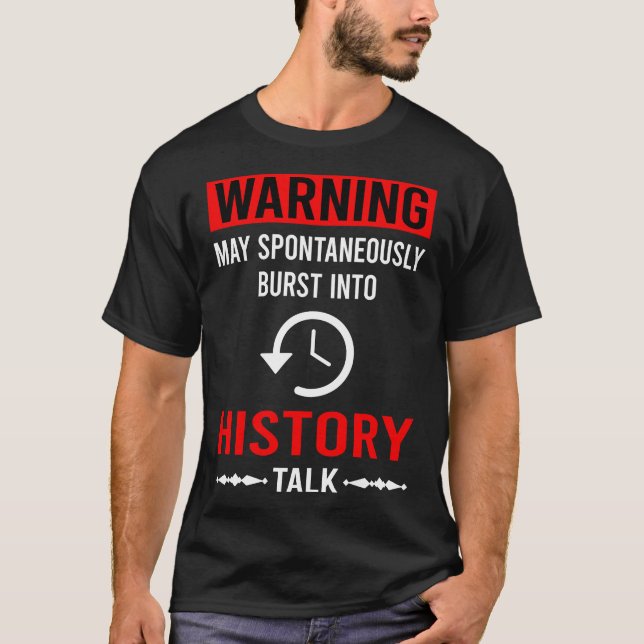 Camiseta Historial de advertencias rojas (Anverso)