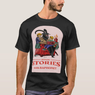 Camiseta Historias De Bedtime Con Humor Oscuro De Baphomet
