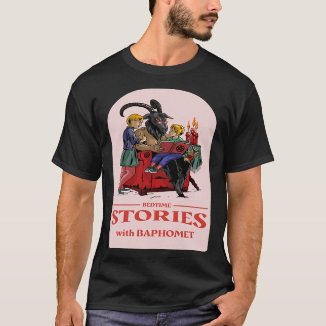 Camiseta Historias De Bedtime Con Humor Oscuro De Baphomet  (Anverso)