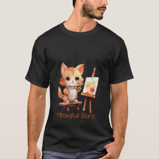 Camiseta Historias meowgicas Un diseño de gato bonito para 