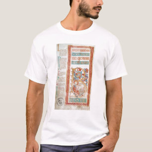 Camiseta Historiated rubrica "B" que representa a rey David