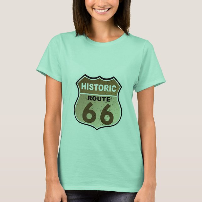 Camiseta Historic Route 66  Highway Sign (Anverso)