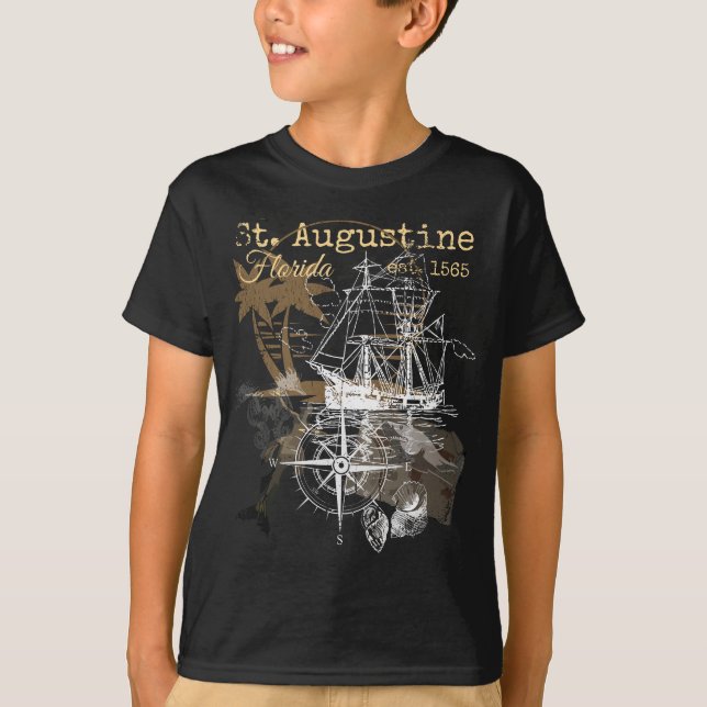 Camiseta Histórico antiguo San Agustín de Florida de 1565 (Anverso)