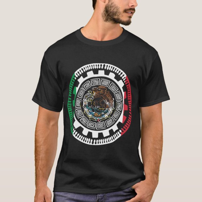 Camiseta Histórico calendario maya mexicano azteca (Anverso)