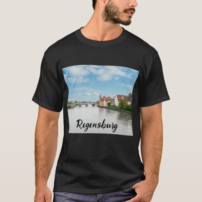 Camiseta Histórico casco antiguo de Regensburg, Alemania (Anverso)
