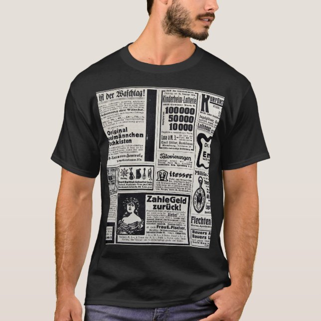 Camiseta Histórico Kiev: Ilustracion de periódico de 1917 (Anverso)
