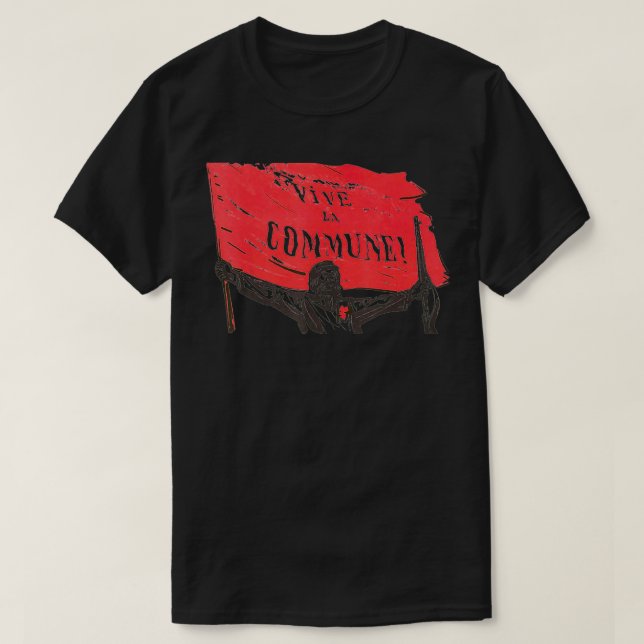 Camiseta Histórico municipio de Vive La Commune de París (Diseño del anverso)