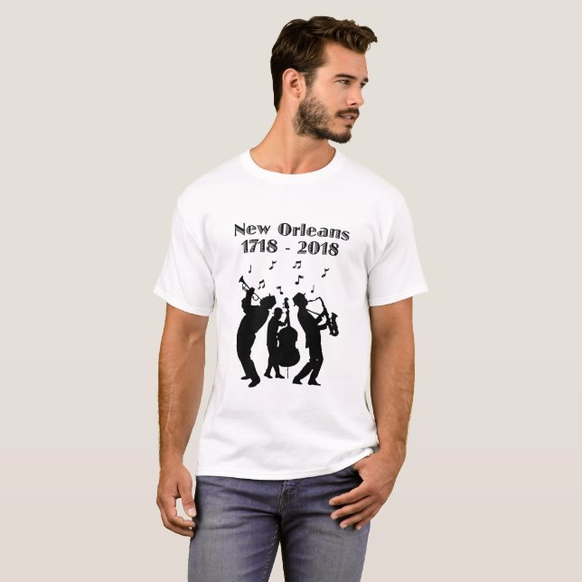 Camiseta Histórico Tricentenario de Nueva Orleans (Anverso completo)