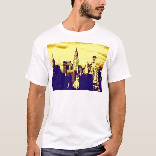 Camiseta Historieta de arte pop retro Nueva York (Anverso)
