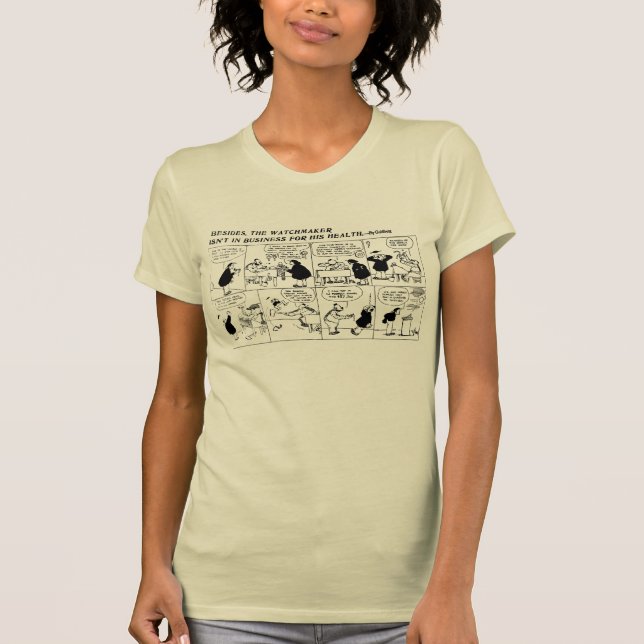 Camiseta Historieta del fabricante del reloj de Rube (Anverso)