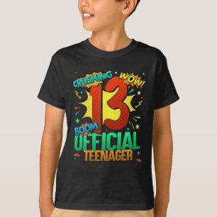 Camiseta Historieta oficial de 13 años de adolescencia asom