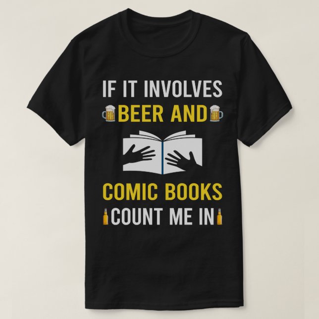 Camiseta Historietas De Beer Y Comics Books (Diseño del anverso)