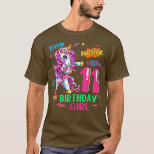 Camiseta Historietas de cumpleaños de 11 años de Unicornio