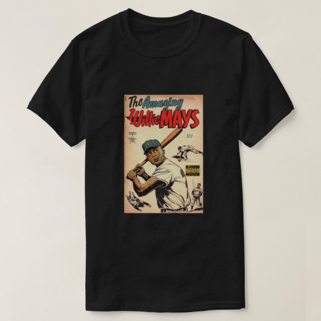 Camiseta Historietas de época - El asombroso Willie Mays Cl (Diseño del anverso)