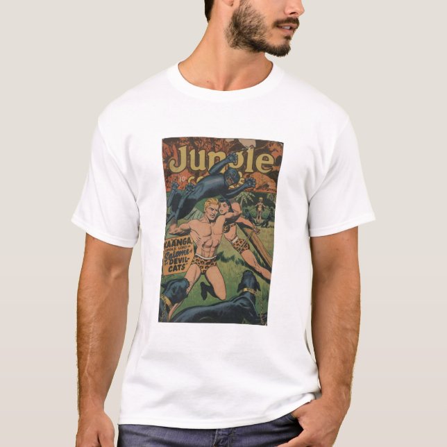 Camiseta Historietas retro jaguar - Tarzan - niño de la jun (Anverso)
