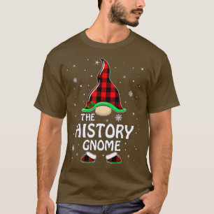 Camiseta History Gnome Buffalo Plaid Matching Family Christ
