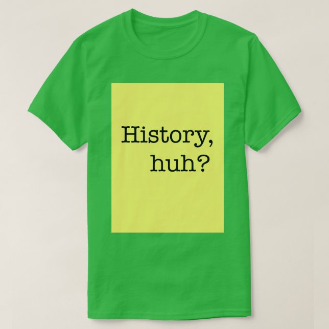 Camiseta History huh Design Red White and Royal Blue (Diseño del anverso)