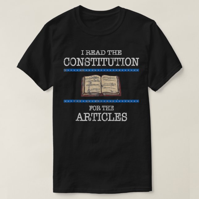 Camiseta History Teachers Read the Constitution Distressed  (Diseño del anverso)